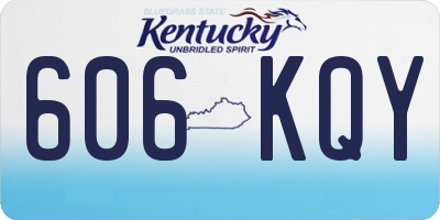KY license plate 606KQY