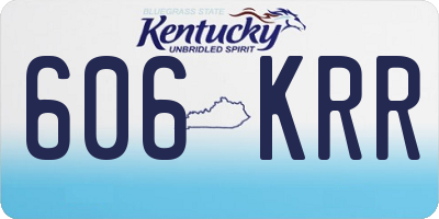 KY license plate 606KRR