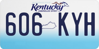 KY license plate 606KYH