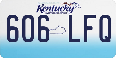 KY license plate 606LFQ