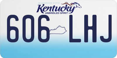 KY license plate 606LHJ