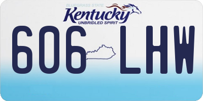 KY license plate 606LHW