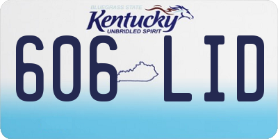 KY license plate 606LID