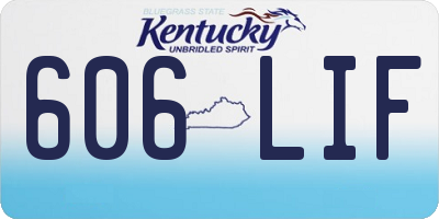 KY license plate 606LIF