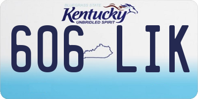 KY license plate 606LIK