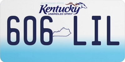 KY license plate 606LIL