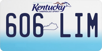 KY license plate 606LIM