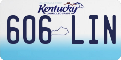 KY license plate 606LIN