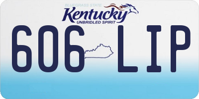 KY license plate 606LIP