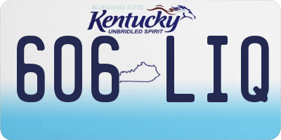 KY license plate 606LIQ
