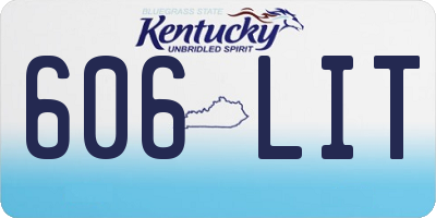 KY license plate 606LIT