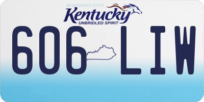 KY license plate 606LIW