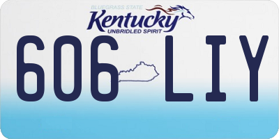 KY license plate 606LIY