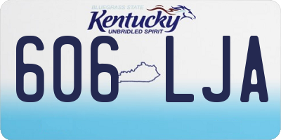 KY license plate 606LJA