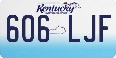 KY license plate 606LJF
