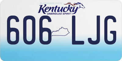 KY license plate 606LJG