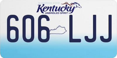 KY license plate 606LJJ
