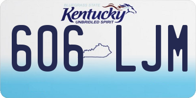 KY license plate 606LJM