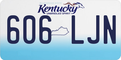 KY license plate 606LJN