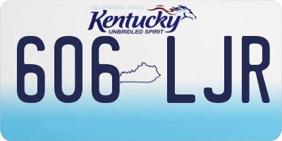 KY license plate 606LJR
