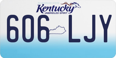 KY license plate 606LJY