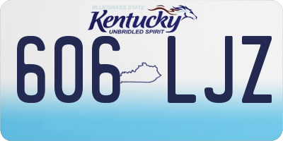 KY license plate 606LJZ