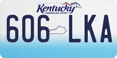 KY license plate 606LKA