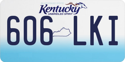 KY license plate 606LKI