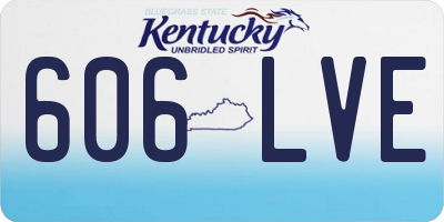 KY license plate 606LVE