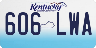 KY license plate 606LWA
