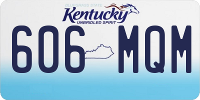 KY license plate 606MQM