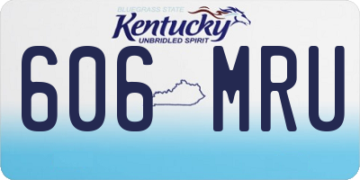 KY license plate 606MRU