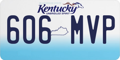 KY license plate 606MVP