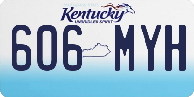 KY license plate 606MYH
