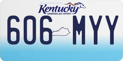 KY license plate 606MYY