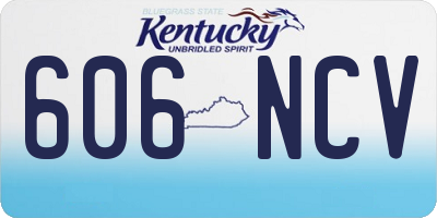 KY license plate 606NCV