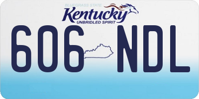 KY license plate 606NDL
