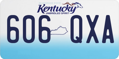 KY license plate 606QXA