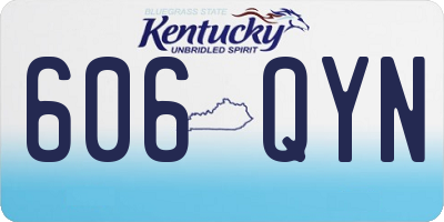 KY license plate 606QYN