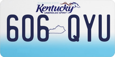 KY license plate 606QYU