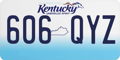 KY license plate 606QYZ