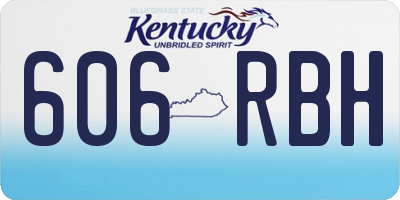 KY license plate 606RBH
