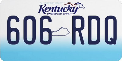 KY license plate 606RDQ