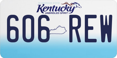 KY license plate 606REW