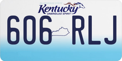 KY license plate 606RLJ