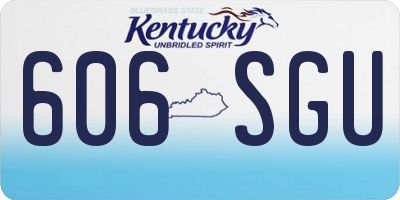 KY license plate 606SGU