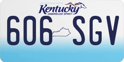 KY license plate 606SGV