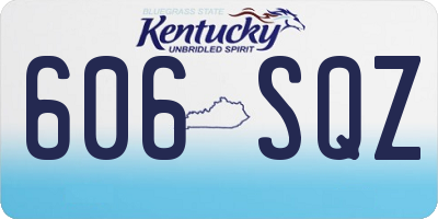 KY license plate 606SQZ
