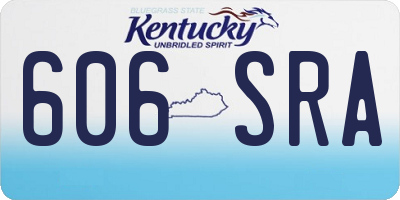 KY license plate 606SRA