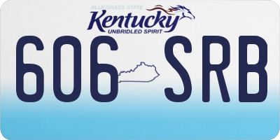 KY license plate 606SRB